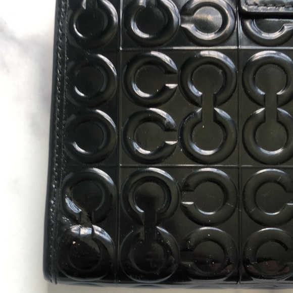 Coach Signature C Black Patent Leather Wallet NWT - Picture 4 of 16